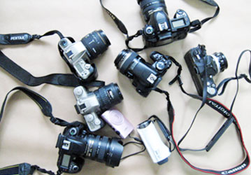多種多様のカメラ類